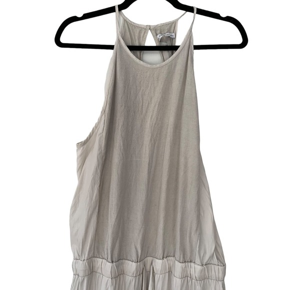 Young Fabulous & Broke Diego Jumpsuit Large Linen Tencel Beige Oatmeal Haze YFB - Picture 8 of 9